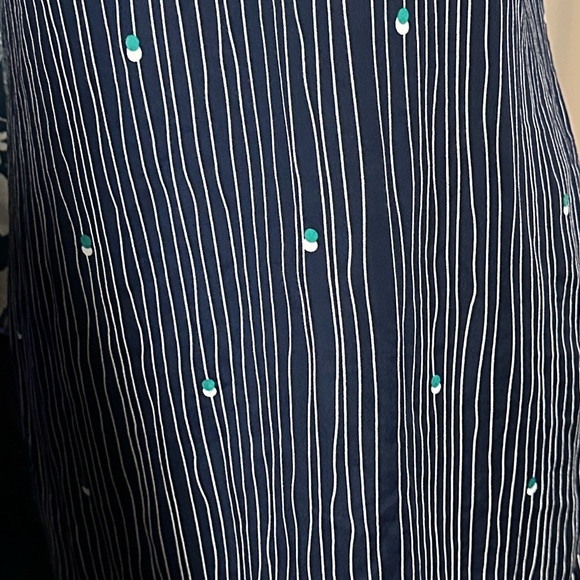 A Collection Navy and white striped mini Dress size medium - Picture 4 of 8